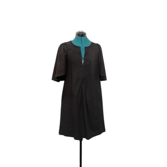 Tuckernuck Pomander Place Finley mini dress XS flutter sleeve black 100% cotton - Picture 1 of 6